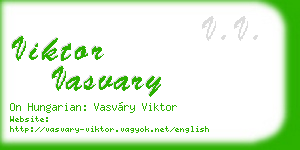 viktor vasvary business card